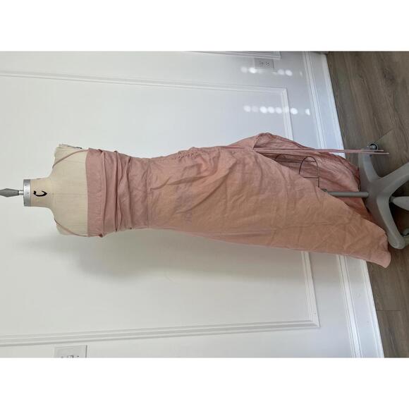 Anthropologie x Rumer - Pink Ruched Backless Maxi Dress, Size XL - Picture 4 of 11